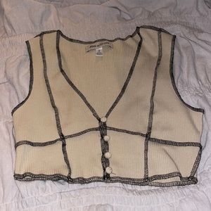 Button Cropped Tank